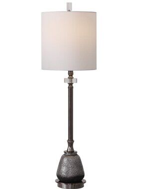 New Uttermost Rana Silver Buffet Lamp Tall Modern Transitional Accent Light